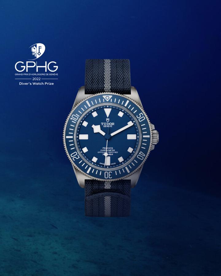 Tudor Pelagos FXD 榮獲2022日內瓦高級鐘錶大賞最佳潛水腕錶獎