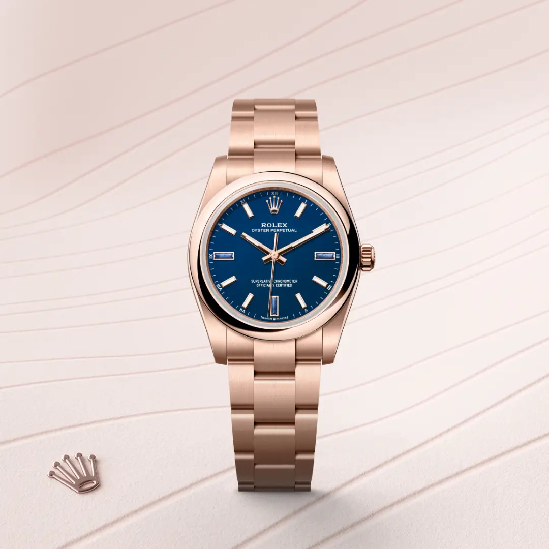 Rolex Oyster Perpetual 34腕錶18K永恒玫瑰金款,M124205-0002 - 慎昌鐘錶