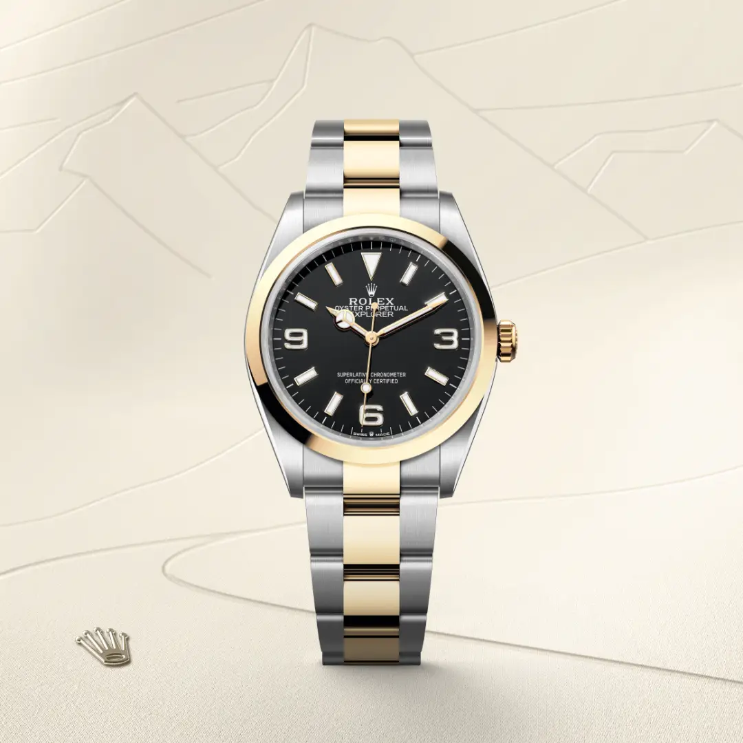 Rolex Explorer 36腕錶黃金鋼(蠔式鋼與黃金的組合)款,M124273-0001 - 慎昌鐘錶