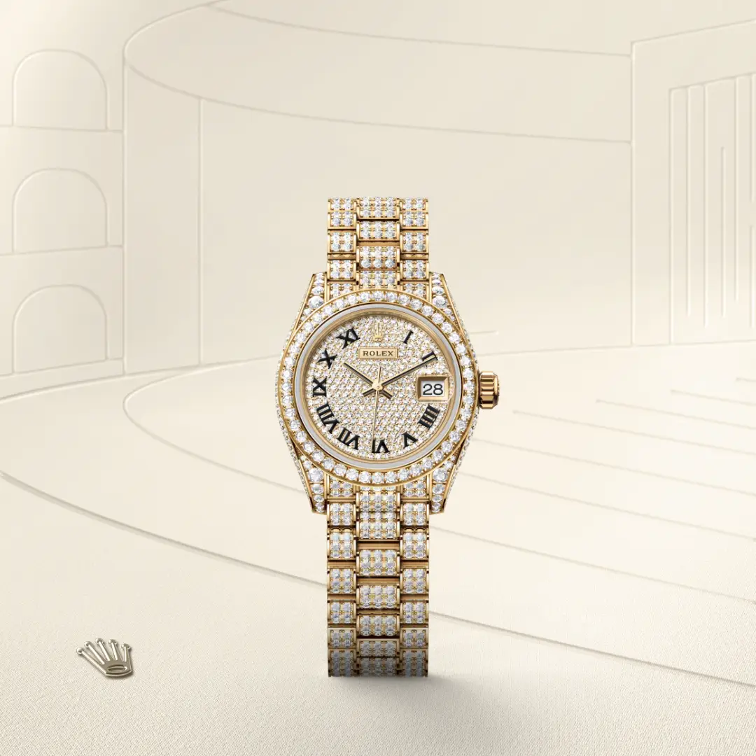 Rolex Lady-Datejust腕錶18K黃金,錶殼兩側及錶耳鑲鑽石款,M279458RBR-0001 - 慎昌鐘錶
