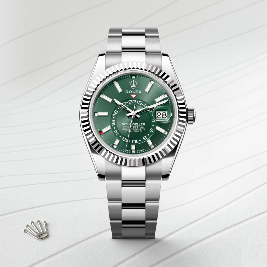 Rolex Sky-Dweller腕錶白色黃金鋼（蠔式鋼與白色黃金的組合）款，M336934-0001 - 慎昌鐘錶