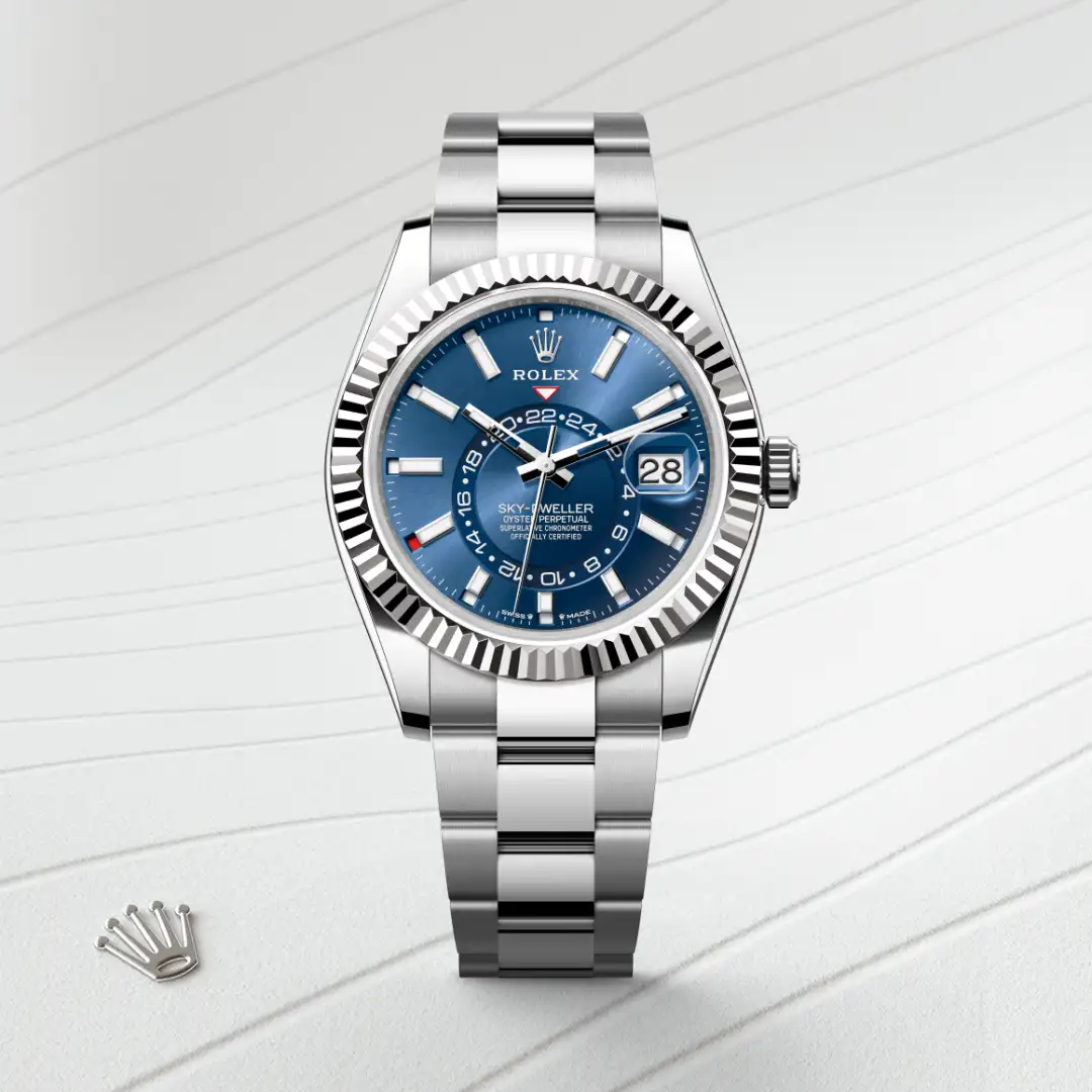 Rolex Sky-Dweller腕錶白色黃金鋼(蠔式鋼與白色黃金的組合)款,M336934-0005 - 慎昌鐘錶