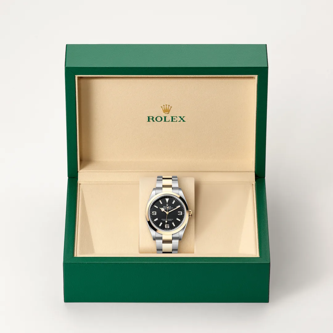 Rolex Explorer 36腕錶黃金鋼(蠔式鋼與黃金的組合)款,M124273-0001 - 慎昌鐘錶