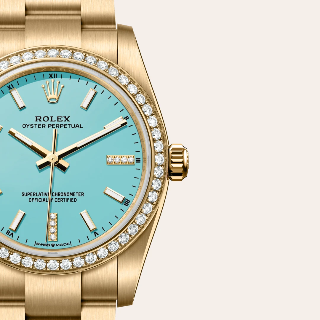 Rolex Oyster Perpetual 34腕錶18K黃金款，M124248RBR-0002 - 慎昌鐘錶