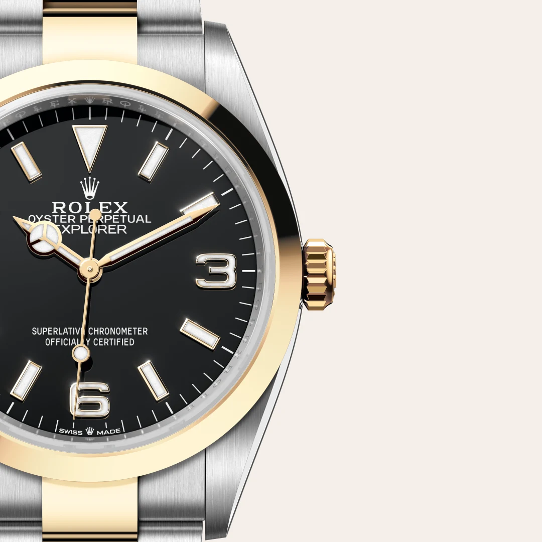 Rolex Explorer 36腕錶黃金鋼(蠔式鋼與黃金的組合)款,M124273-0001 - 慎昌鐘錶