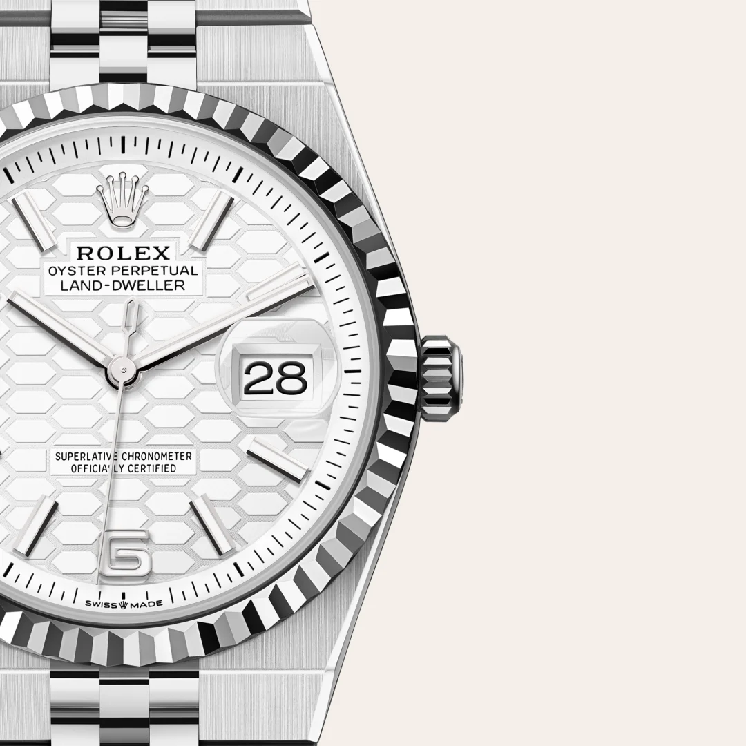 Rolex Land-Dweller 36腕錶白色黃金鋼(蠔式鋼與白色黃金的組合)款,M127234-0001 - 慎昌鐘錶