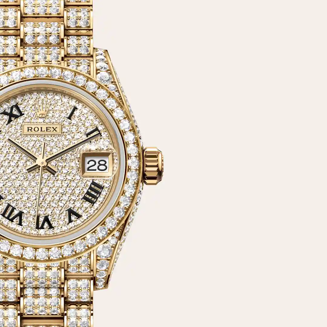 Rolex Lady-Datejust腕錶18K黃金,錶殼兩側及錶耳鑲鑽石款,M279458RBR-0001 - 慎昌鐘錶