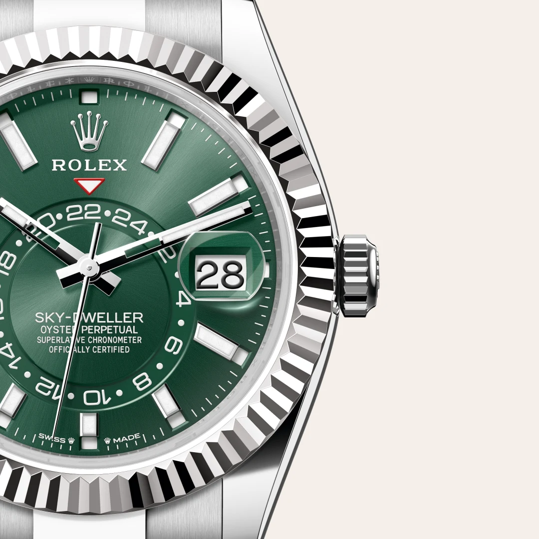 Rolex Sky-Dweller腕錶白色黃金鋼（蠔式鋼與白色黃金的組合）款，M336934-0001 - 慎昌鐘錶