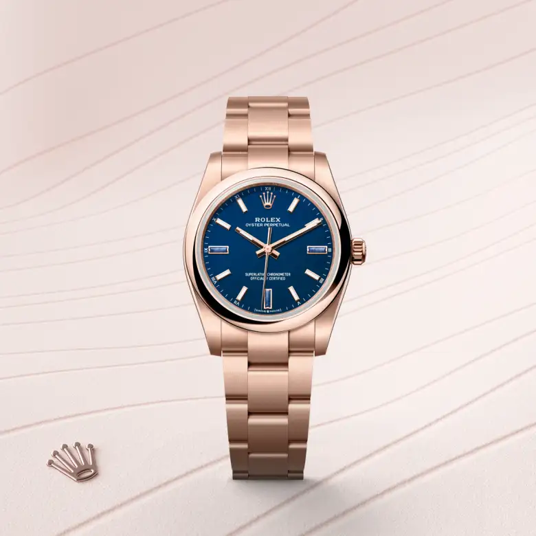 Rolex Oyster Perpetual 34腕錶18K永恒玫瑰金款,M124205-0002 - 慎昌鐘錶