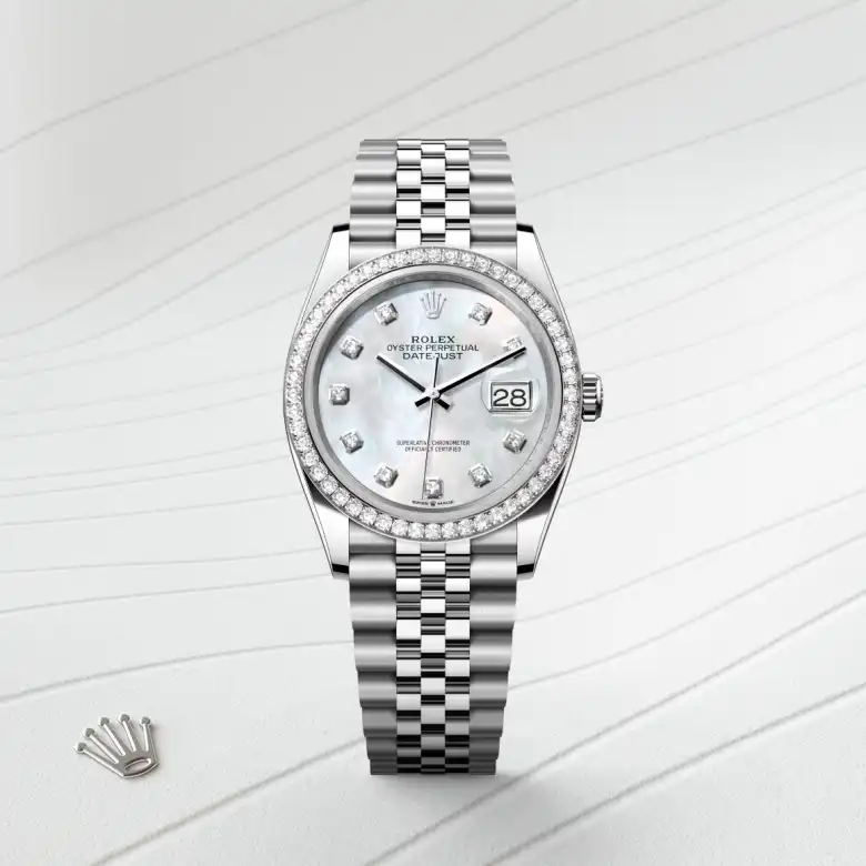 Rolex Datejust 36腕錶白色黃金鋼(蠔式鋼與白色黃金的組合)款,M126284RBR-0011 - 慎昌鐘錶