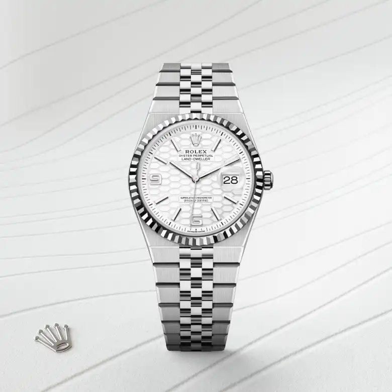 Rolex Land-Dweller 36腕錶白色黃金鋼(蠔式鋼與白色黃金的組合)款,M127234-0001 - 慎昌鐘錶