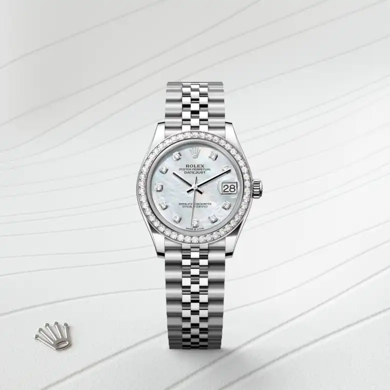 Rolex Datejust 31腕錶白色黃金鋼（蠔式鋼與白色黃金的組合）款，M278384RBR-0008 - 慎昌鐘錶
