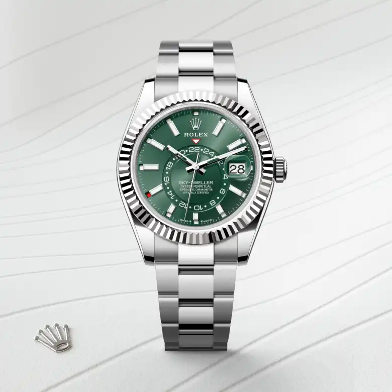 Rolex Sky-Dweller腕錶白色黃金鋼（蠔式鋼與白色黃金的組合）款，M336934-0001 - 慎昌鐘錶