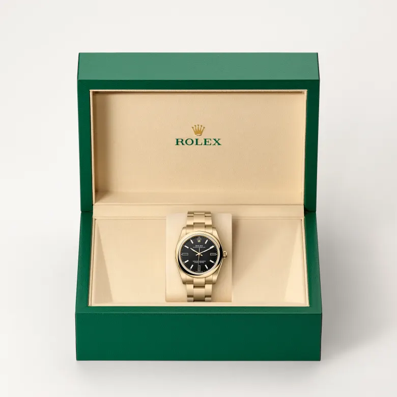 Rolex Oyster Perpetual 34腕錶18K黃金款，M124208-0001 - 慎昌鐘錶