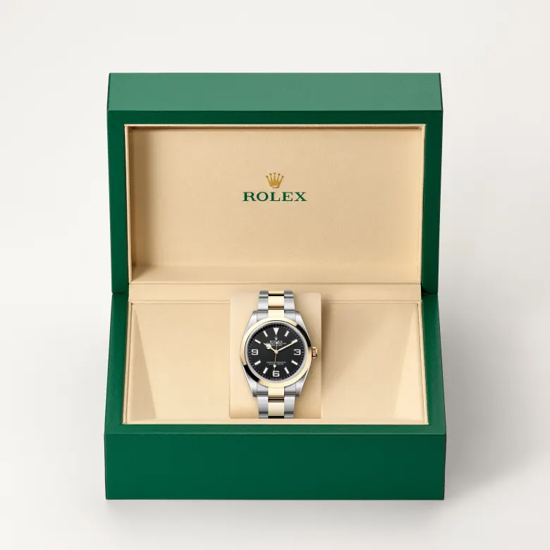 Rolex Explorer 36腕錶黃金鋼(蠔式鋼與黃金的組合)款,M124273-0001 - 慎昌鐘錶