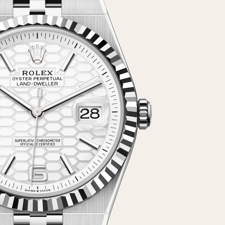 Rolex Land-Dweller 40腕錶白色黃金鋼(蠔式鋼與白色黃金的組合)款,M127334-0001 - 慎昌鐘錶