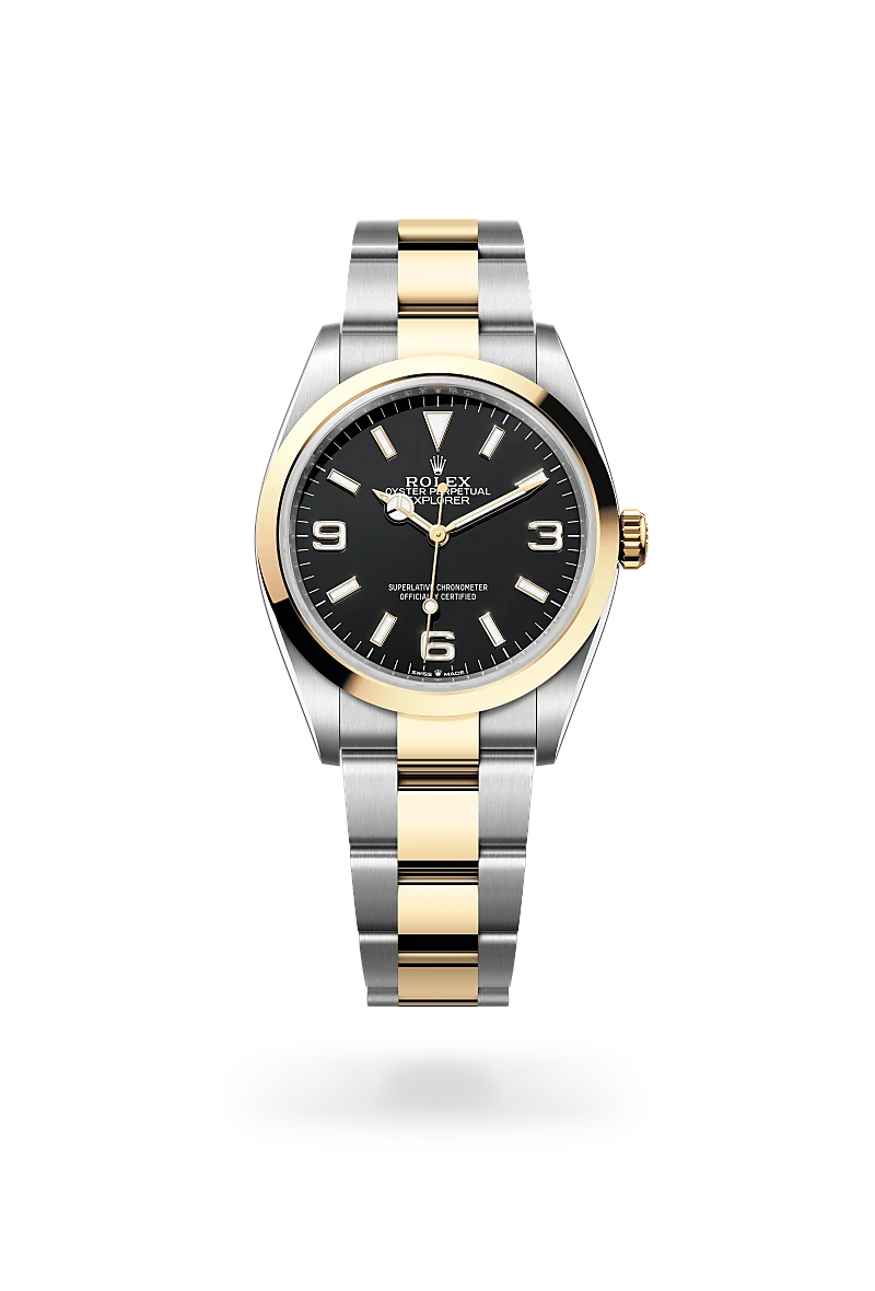 Rolex Explorer 36 腕錶 蠔式，36毫米，黃金及蠔式鋼，M124273-0001 - 慎昌鐘錶