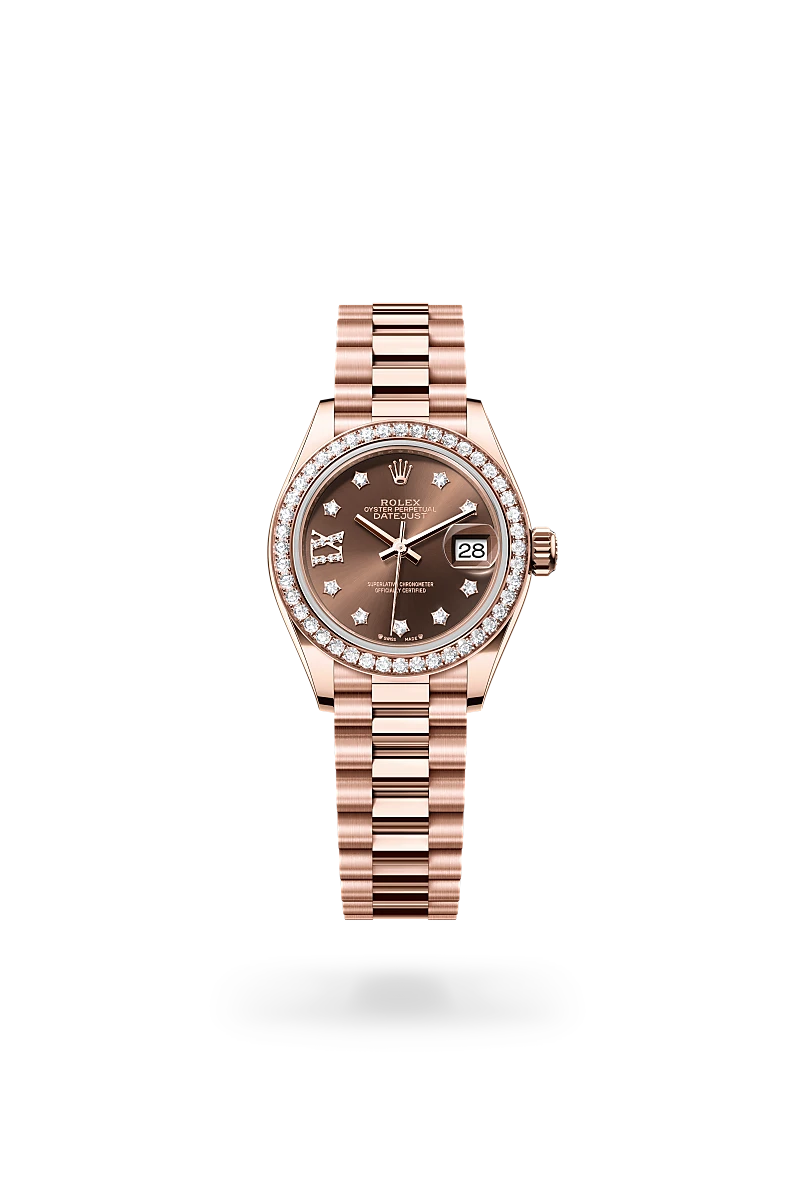 Rolex Lady-Datejust 腕錶 蠔式，28毫米，鑽石及永恒玫瑰金，M279135RBR-0001 - 慎昌鐘錶