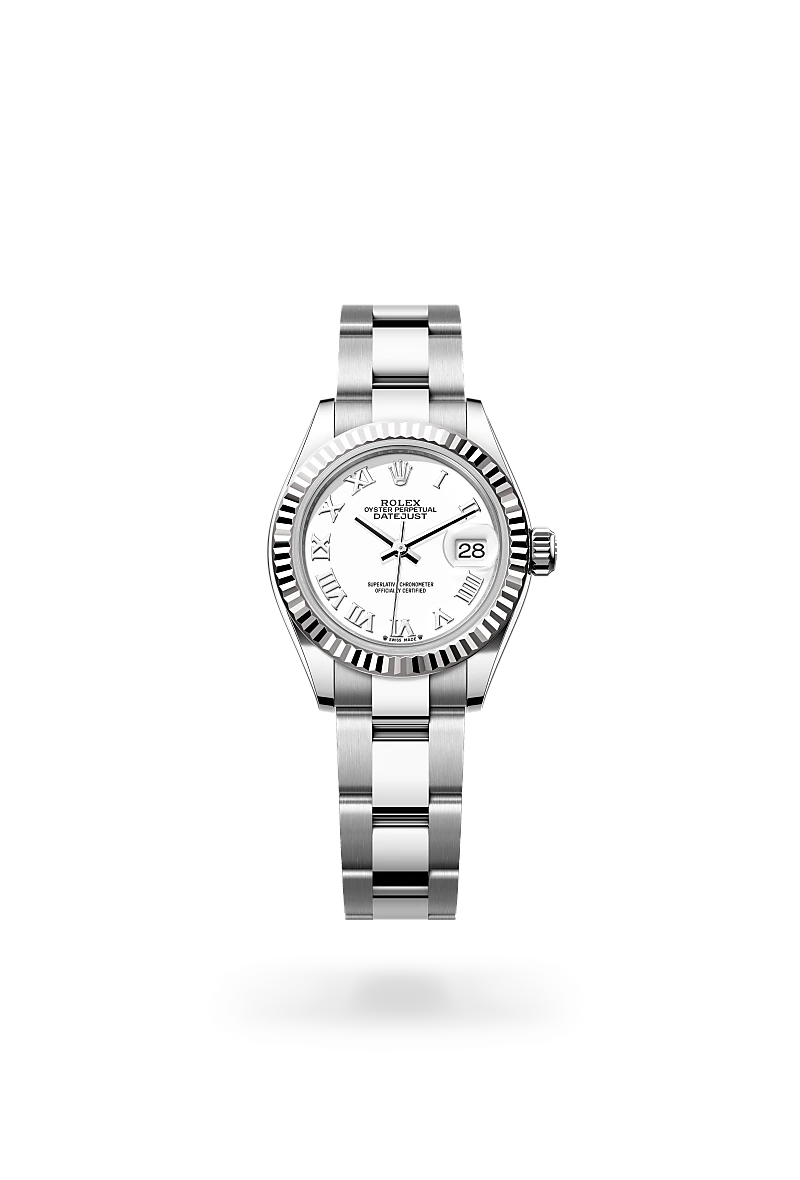 Rolex Lady-Datejust 腕錶 蠔式，28毫米，白色黃金及蠔式鋼，M279174-0020 - 慎昌鐘錶