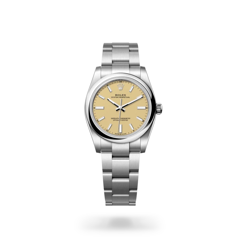Rolex Oyster Perpetual 34腕錶蠔式鋼款，M124200-0007 - 慎昌鐘錶
