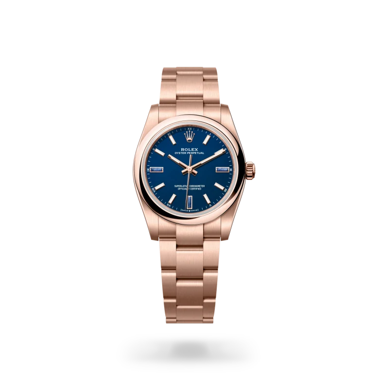 Rolex Oyster Perpetual 34腕錶18K永恒玫瑰金款，M124205-0002 - 慎昌鐘錶
