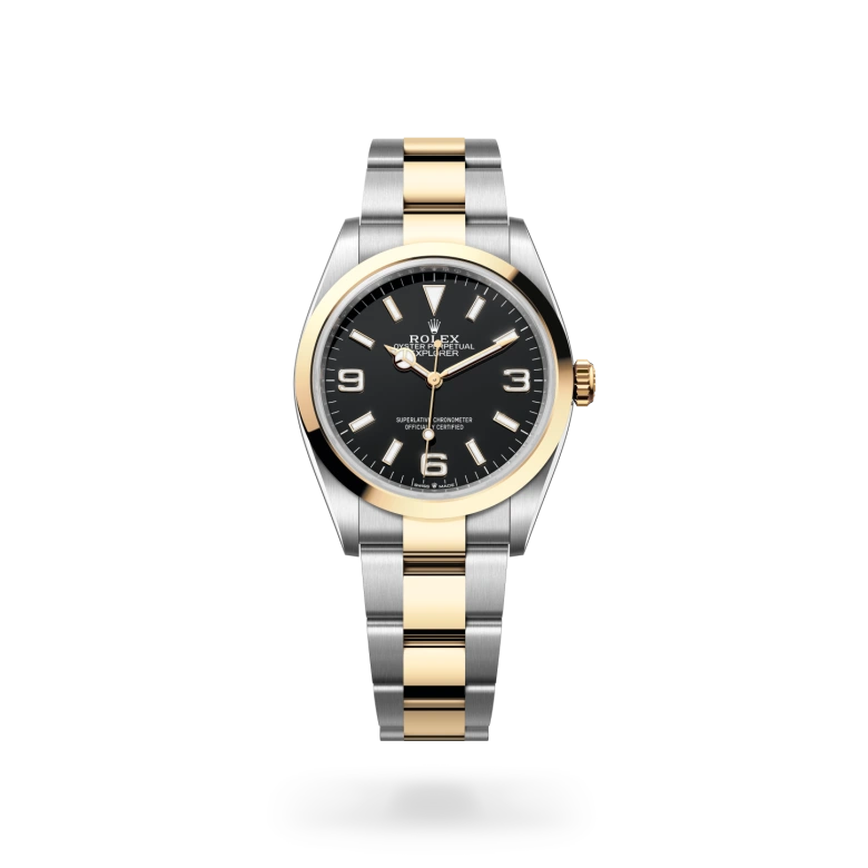 Rolex Explorer 36腕錶黃金鋼（蠔式鋼與黃金的組合）款，M124273-0001 - 慎昌鐘錶